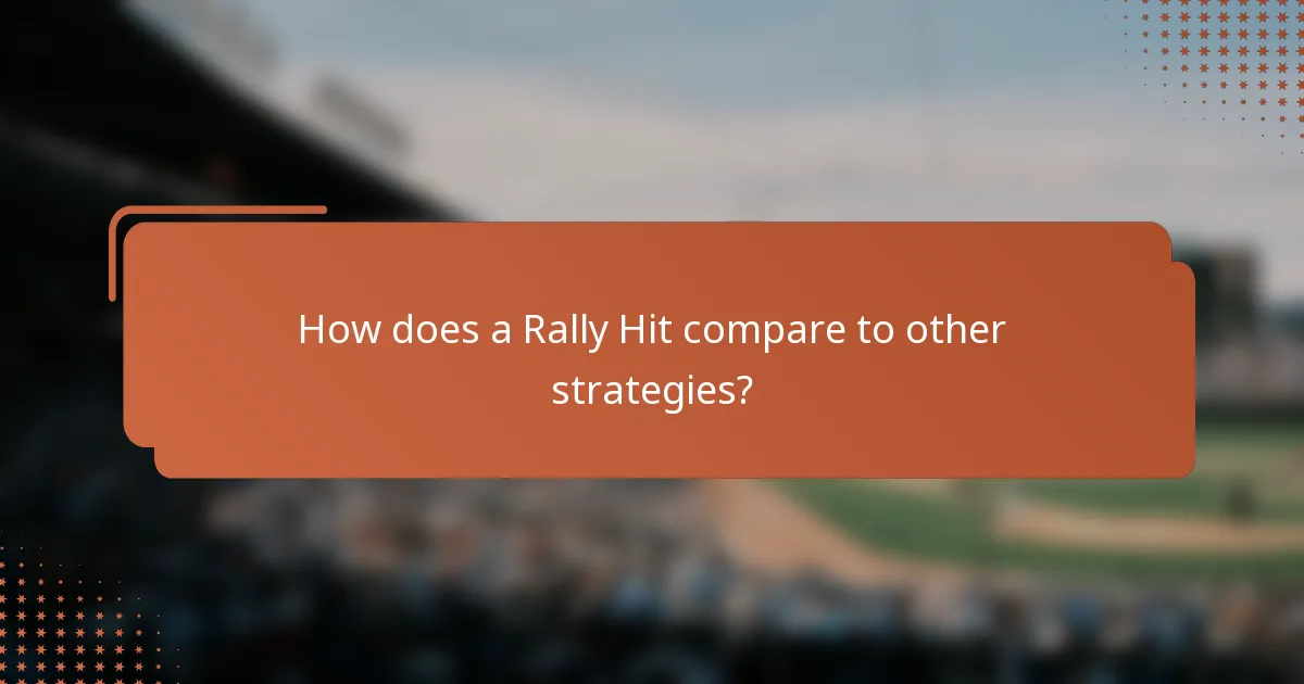 How does a Rally Hit compare to other strategies?